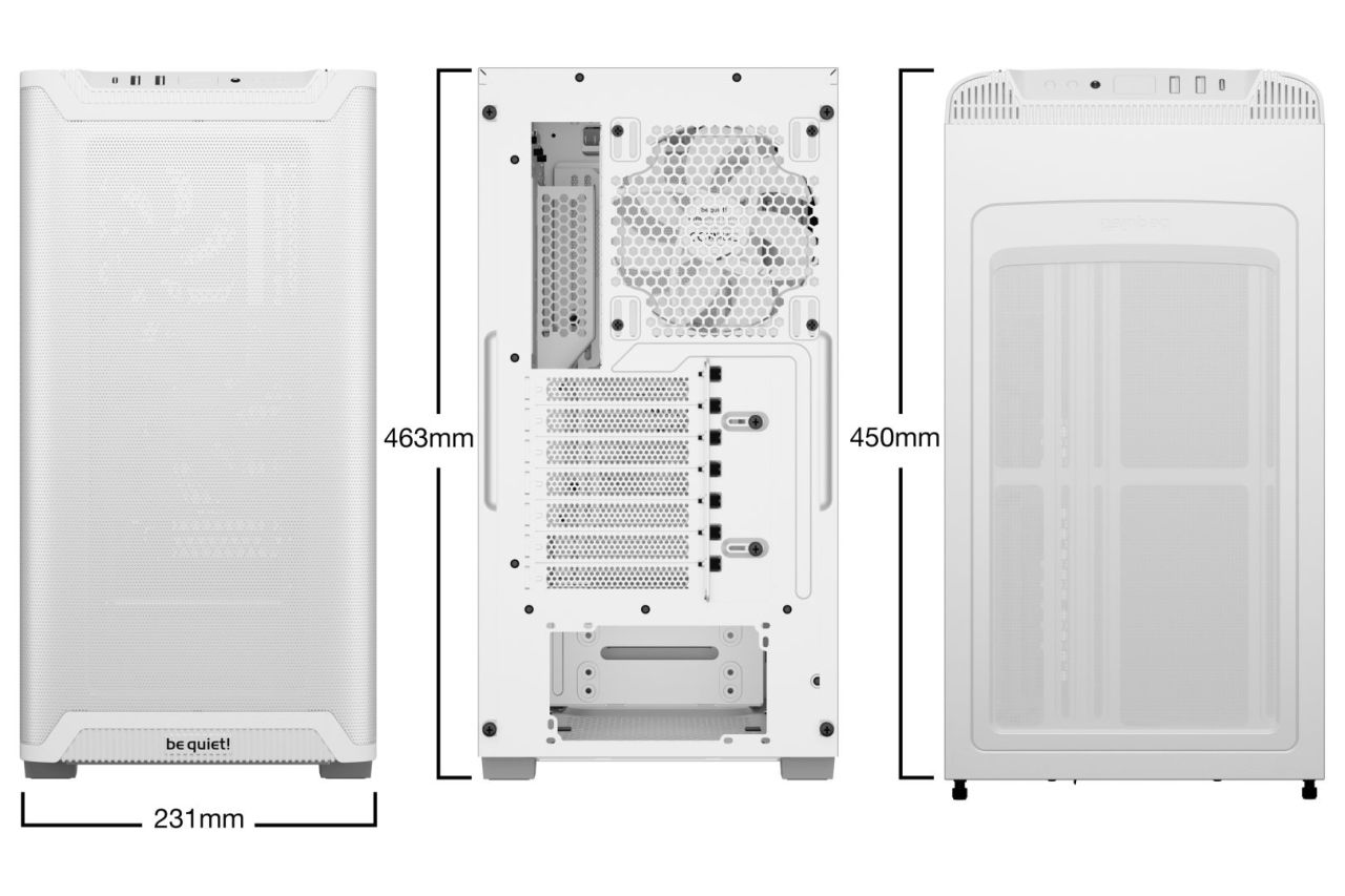 Be quiet! Pure Base 501 Airflow Tempered Glass White