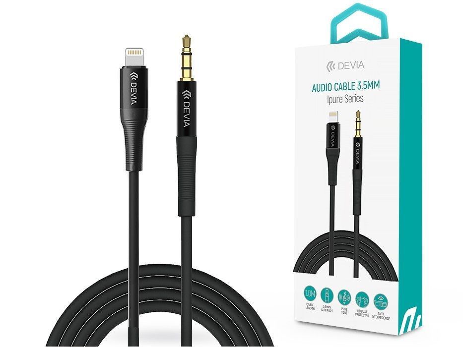 Devia ST365676 Ipure Series Audio Cable Lightning to 3,5mm Black