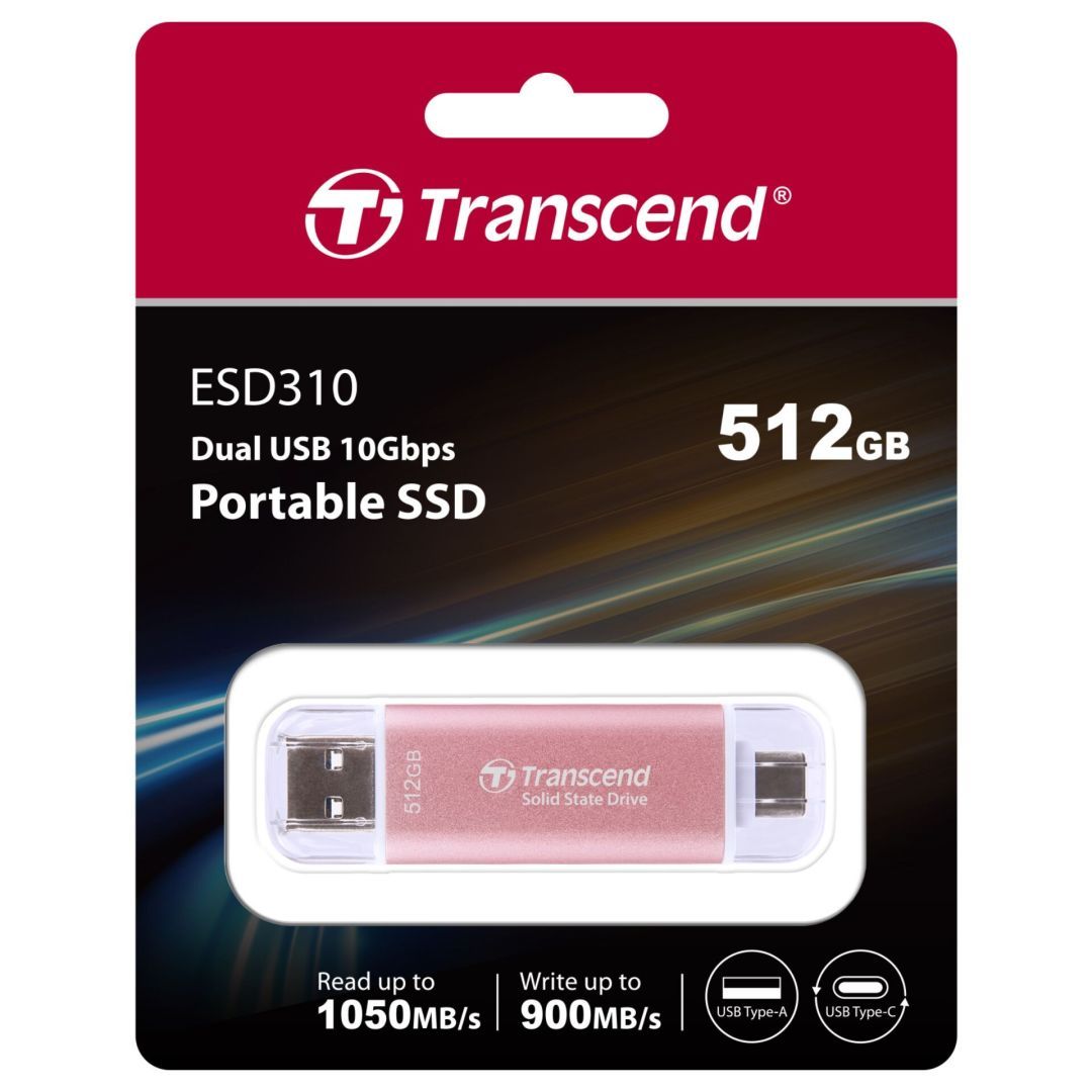 Transcend 512GB USB3.0/USB Type-C ESD310C Pink