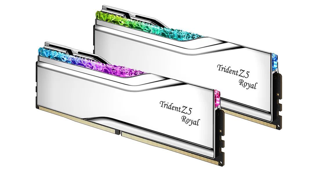 G.SKILL 64GB DDR5 6400MHz Kit(2x32GB) Trident Z5 Royal RGB Silver