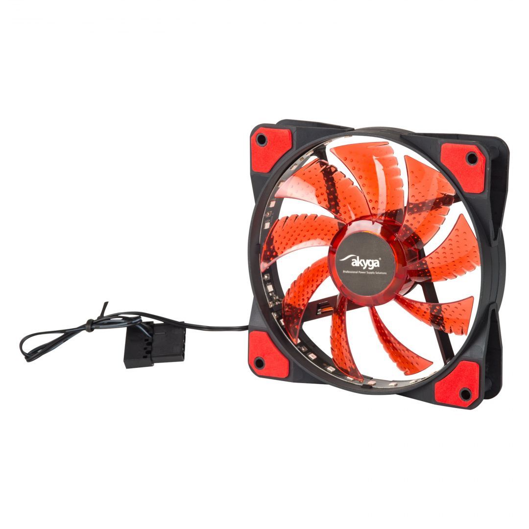 Akyga AW-12E-BR System Fan 12cm Red LED