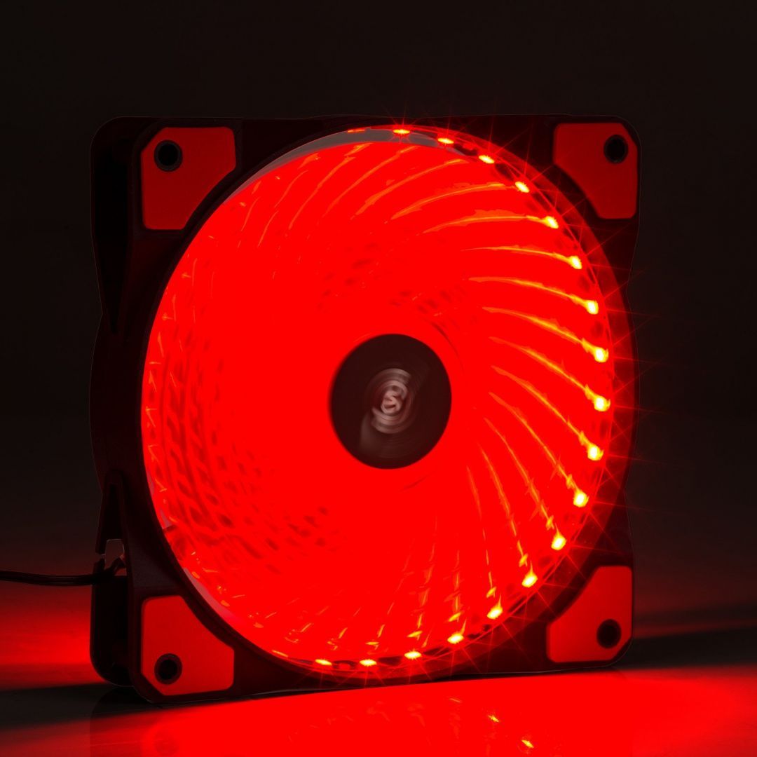 Akyga AW-12E-BR System Fan 12cm Red LED