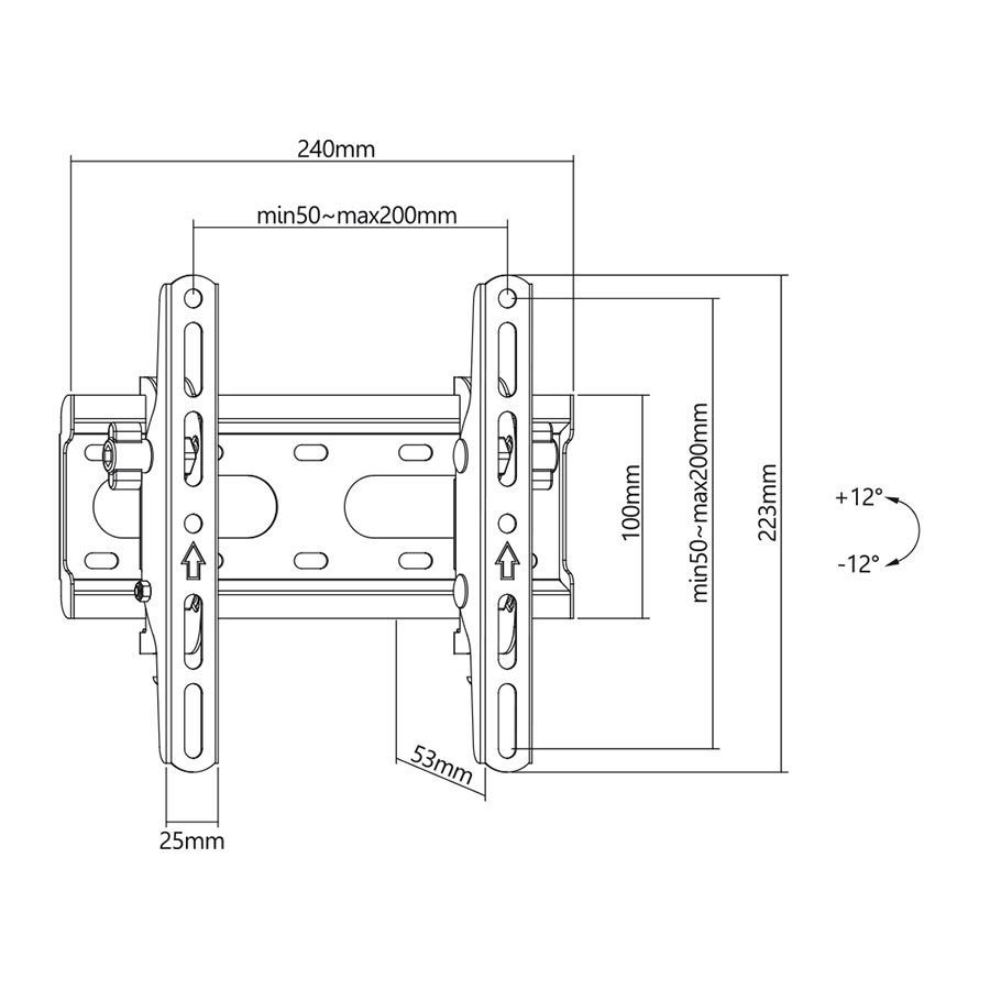 Stell SHO 4400 TV Wall Mount Fix 23"-42" Black