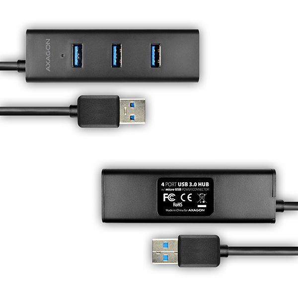 AXAGON HUE-S2BP USB3.0 Charging Hub Black