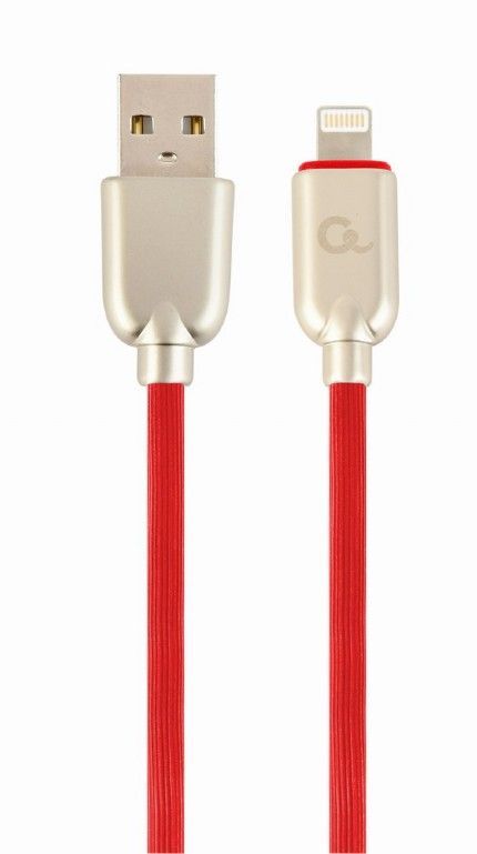 Gembird CC-USB2R-AMLM-1M-R Premium rubber 8-pin charging and data cable 1 m red Gembird CC-USB2R-AMLM-1M-R Premium rubber 8-pin charging and data cable 1 m red