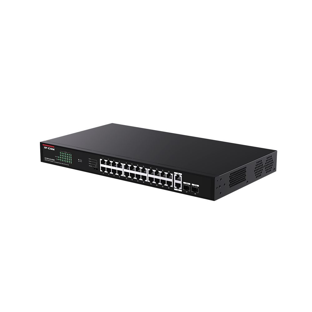 IP-COM G1128P-24-250W 26GE+2SFP Ethernet Unmanaged Switch With 24-Port PoE