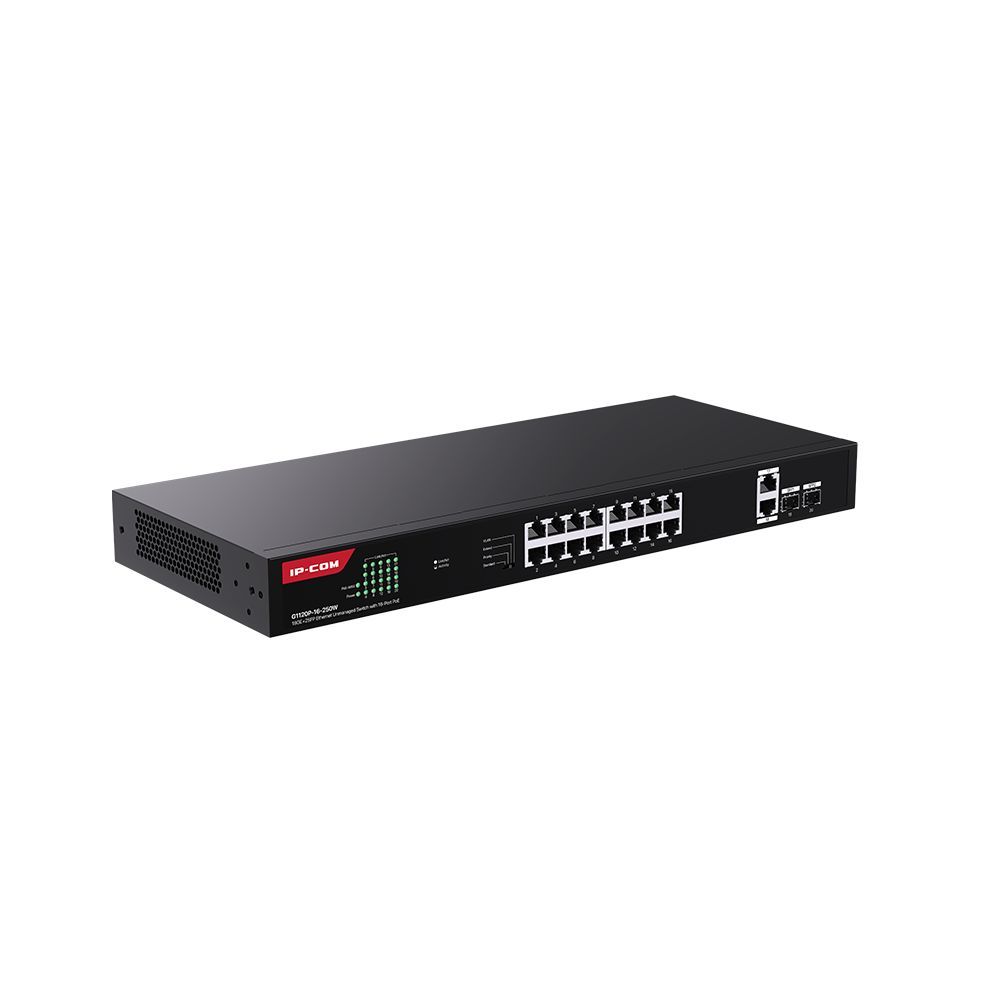 IP-COM G1120P-16-250W 18GE+2SFP Ethernet Unmanaged Switch With 16-Port PoE