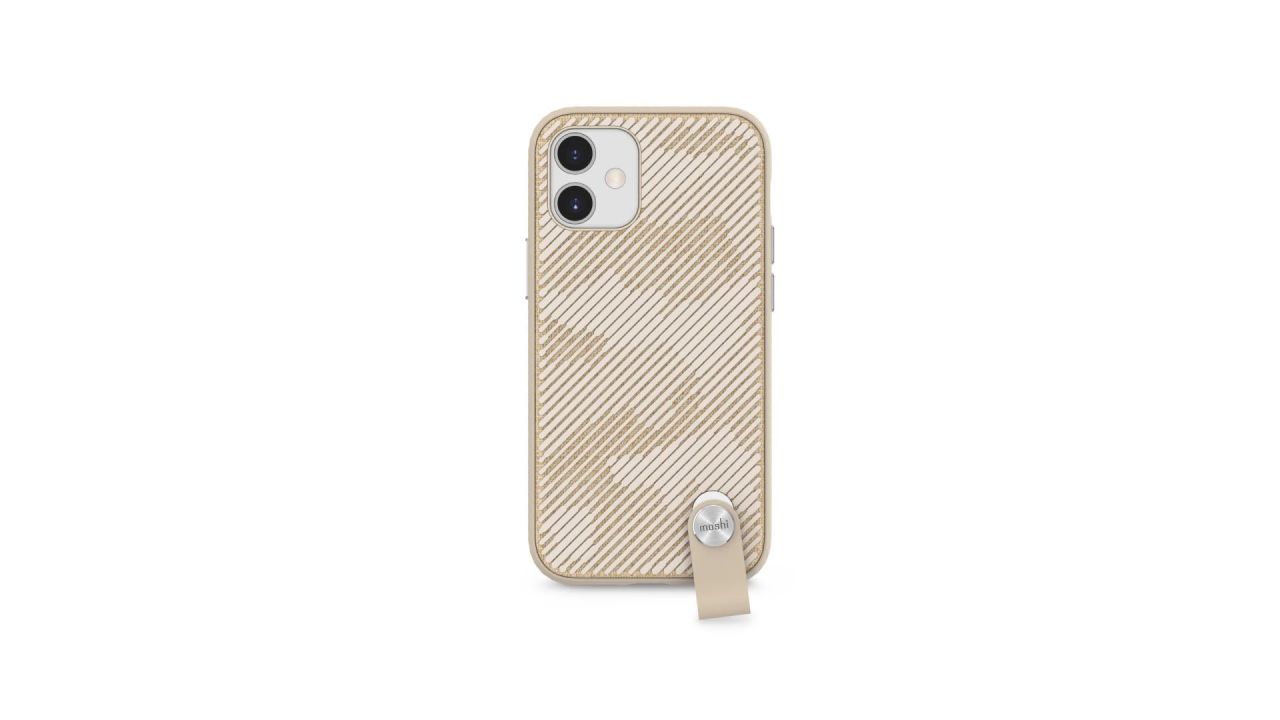 Moshi Altra Slim Hardshell Case with Strap iPhone 12 mini Sahara Beige