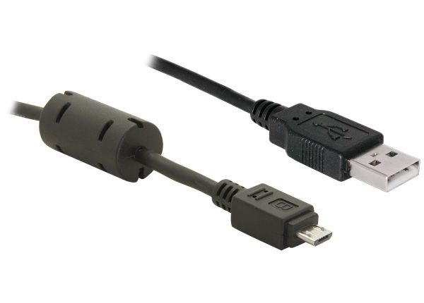 DeLock USB2.0A apa - Micro-B USB apa cable 1m Black