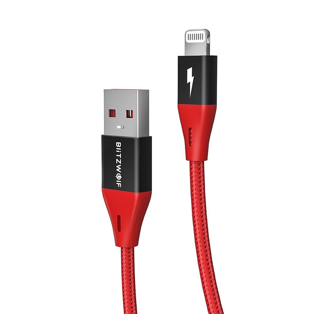 Blitzwolf BW-MF10 Pro Red USB/Lightning adat- és töltőkábel 1,8m Red