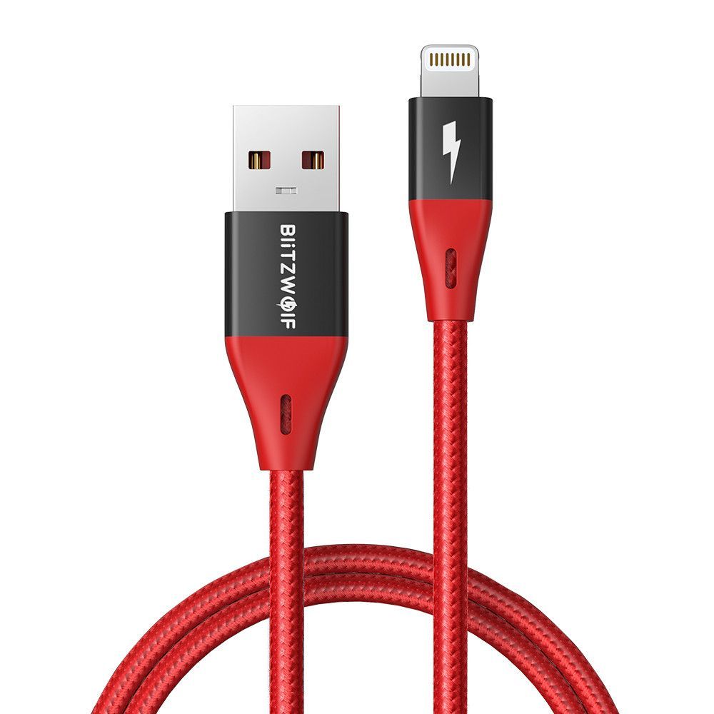 Blitzwolf BW-MF10 Pro Red USB/Lightning adat- és töltőkábel 1,8m Red