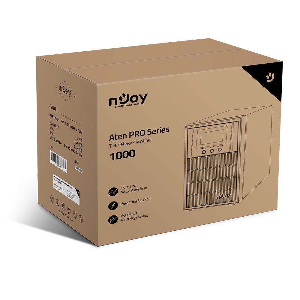 Njoy PWUP-OL100AP-AZ01B Aten Pro 1000 LCD 1000VA UPS