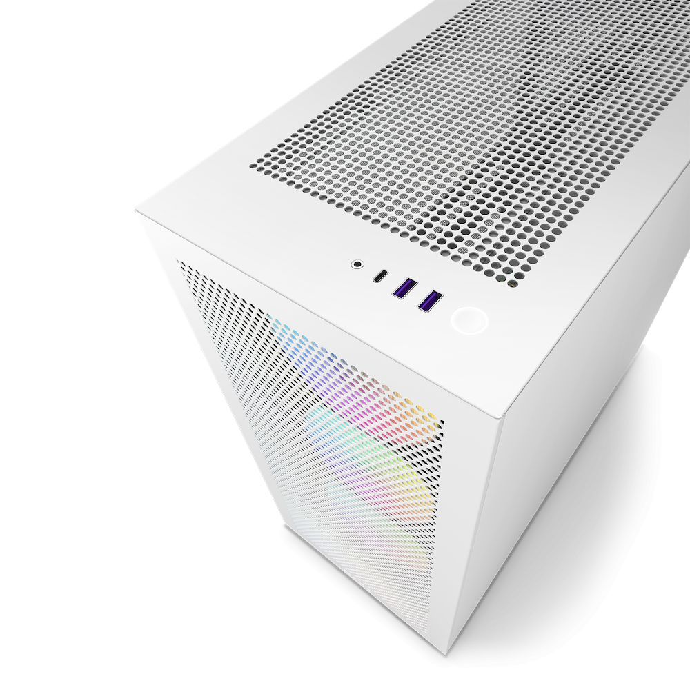 NZXT H7 Flow RGB Tempered Glass Matte White