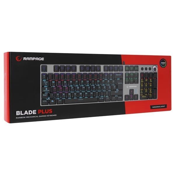 Rampage KB-R28 BLADE PLUS Gaming Keyboard Black HU