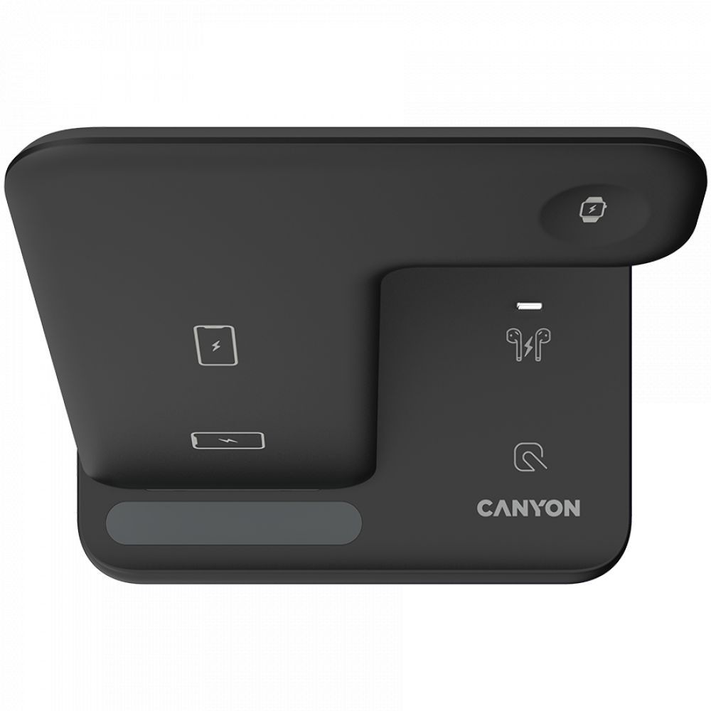 Canyon WS-302 3-in-1 Wireless Charging Station Black