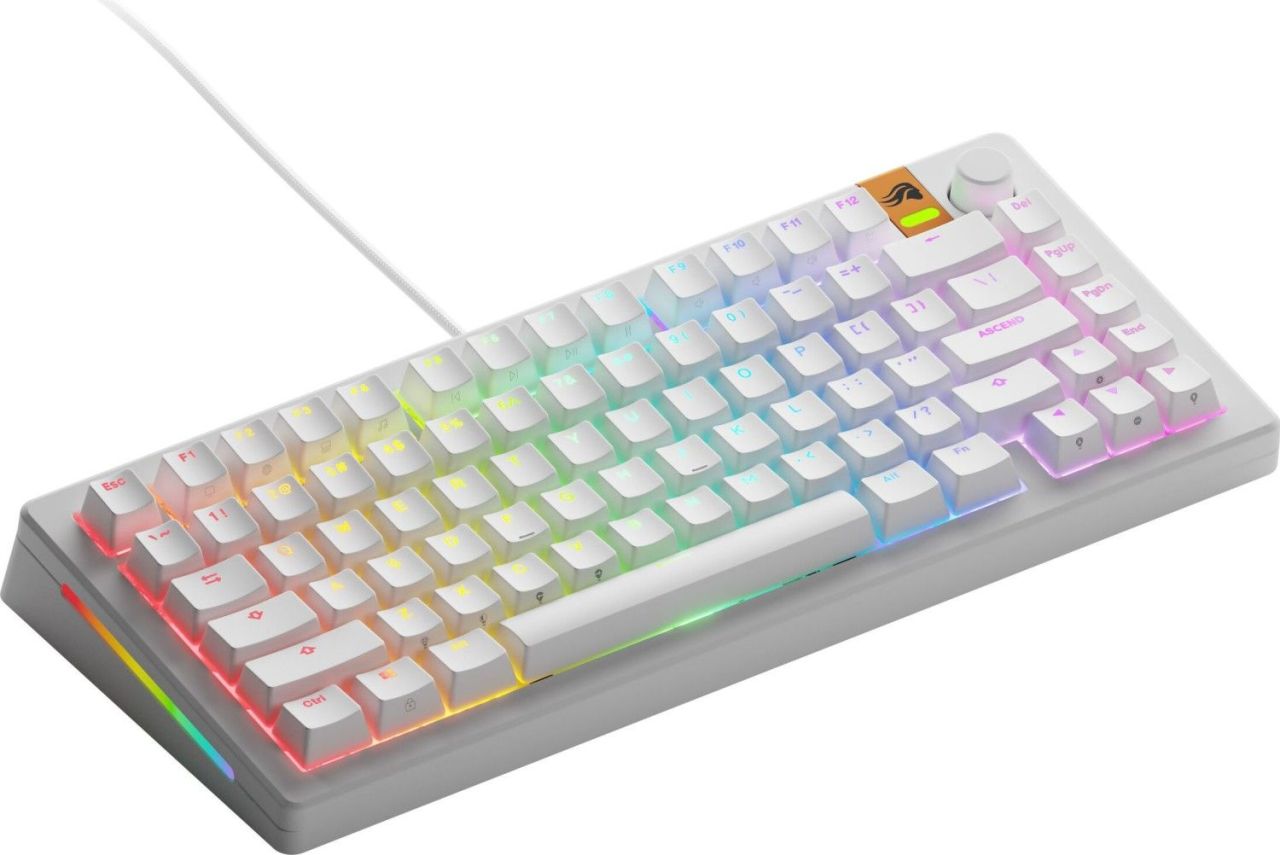 Glorious GMMK 3 HE 75% Prebuilt RGB Mechanical Gaming Keyboard White UK Glorious GMMK 3 HE 75% Prebuilt RGB Mechanical Gaming Keyboard White UK