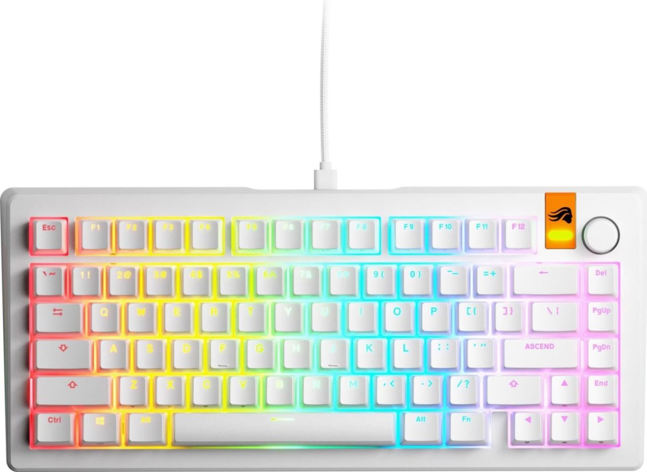 Glorious GMMK 3 HE 75% Prebuilt RGB Mechanical Gaming Keyboard White UK Glorious GMMK 3 HE 75% Prebuilt RGB Mechanical Gaming Keyboard White UK