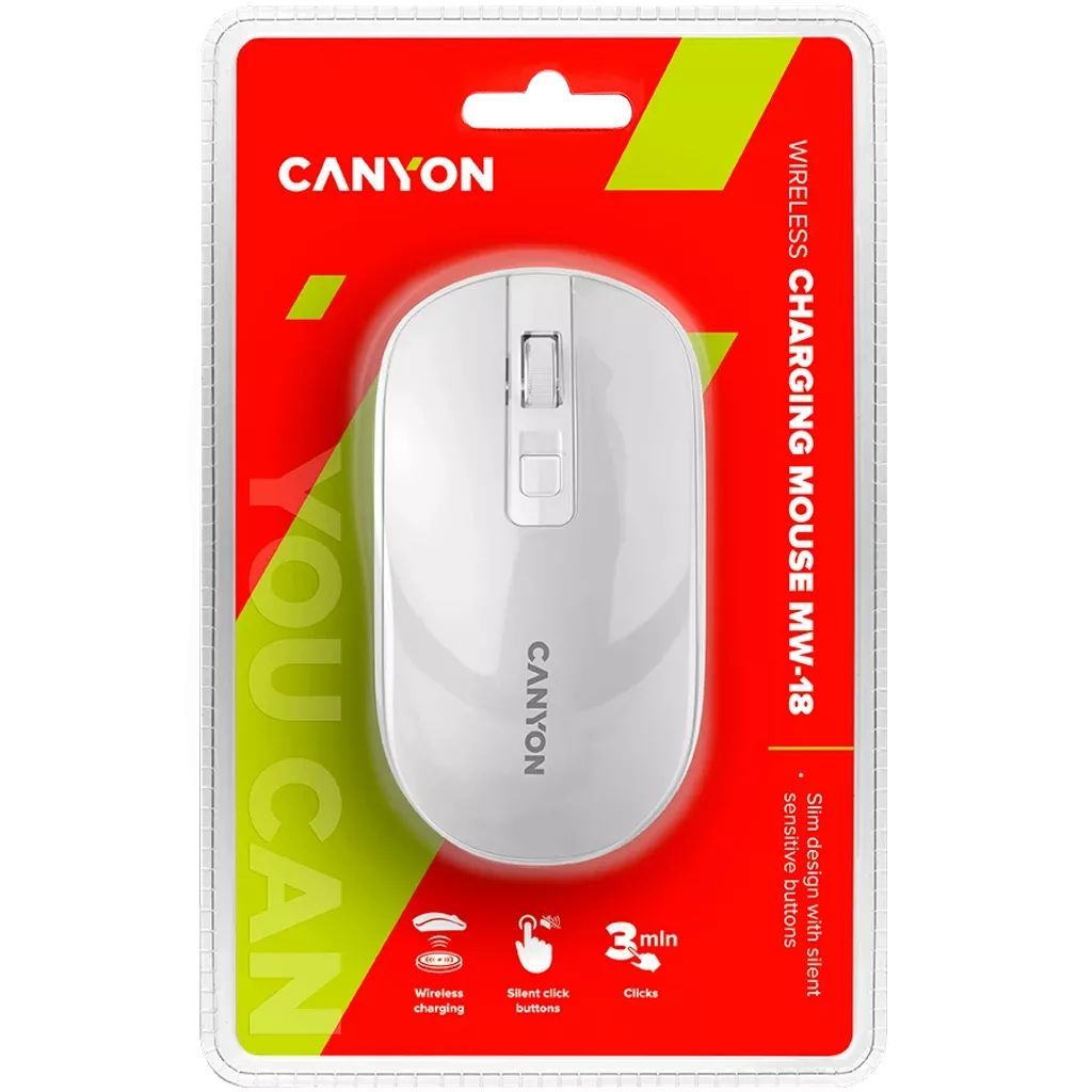 Canyon MW-18 Wireless Optical Mouse Pearl White