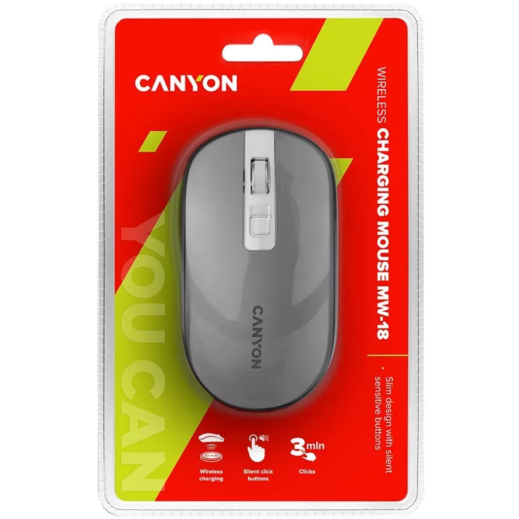 Canyon MW-18 Wireless Optical Mouse Grey