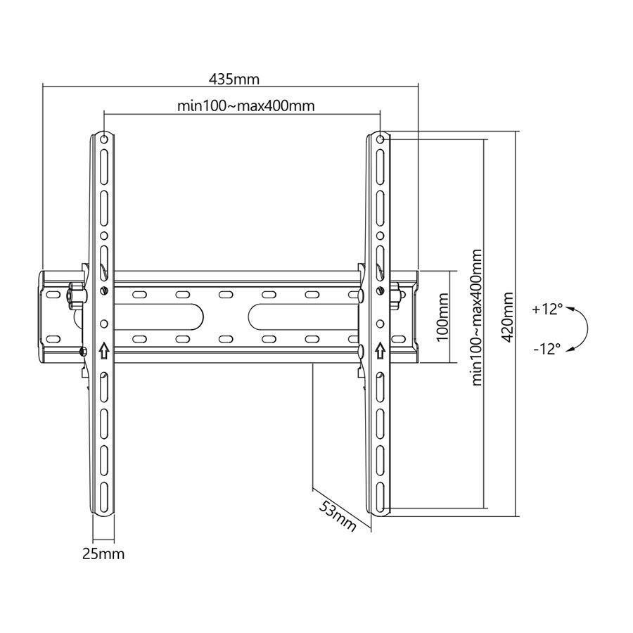 Stell SHO 4410 TV Wall Mount Fix 32"-55" Black