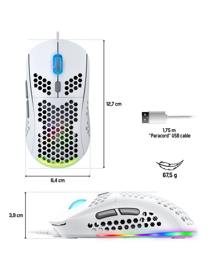 Spirit Of Gamer Pro M4 Gaming Mouse Artic