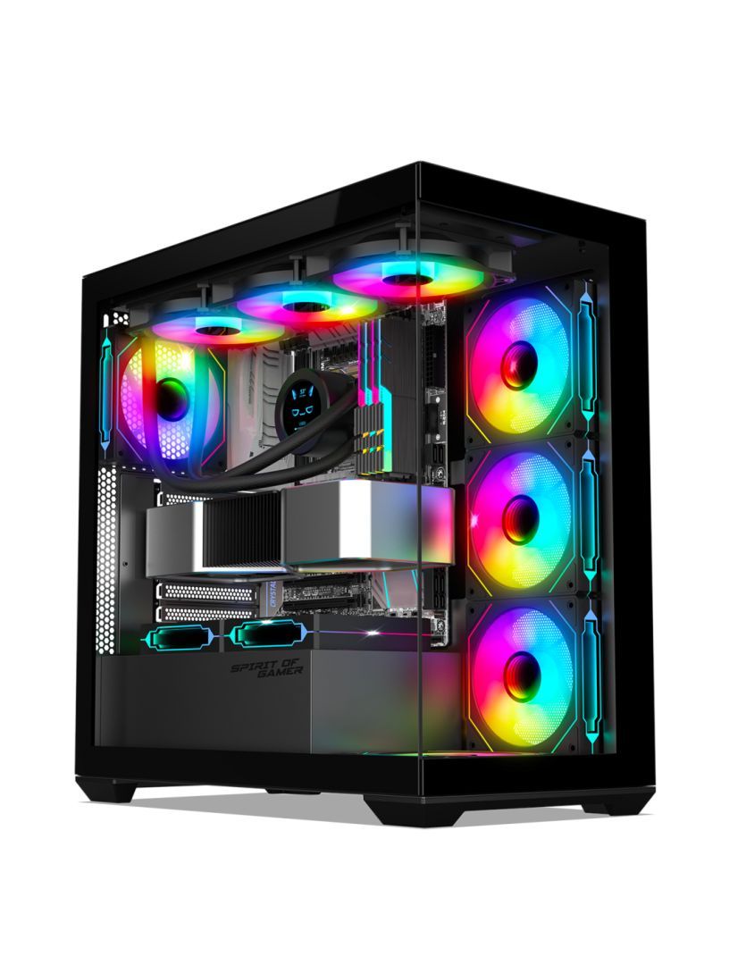 Spirit Of Gamer Spark RGB Tempered Glass Dark