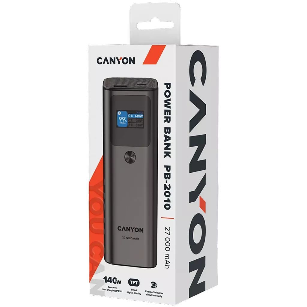 Canyon CNE-CPB2010DG 27000mAh PowerBank Dark Gray