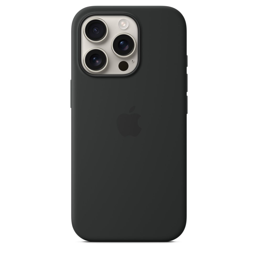 Apple iPhone 16 Pro Silicone Case with MagSafe Black Apple iPhone 16 Pro Silicone Case with MagSafe Black