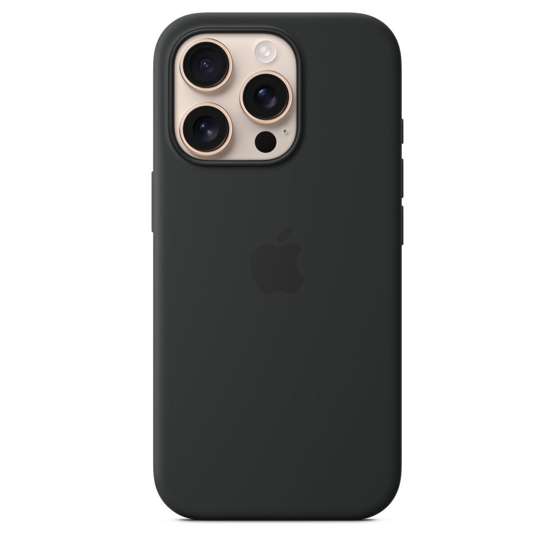 Apple iPhone 16 Pro Silicone Case with MagSafe Black Apple iPhone 16 Pro Silicone Case with MagSafe Black