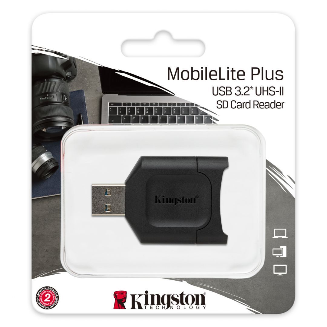 Kingston MobileLite Plus USB3.2 UHS-II SD Card Reader Black