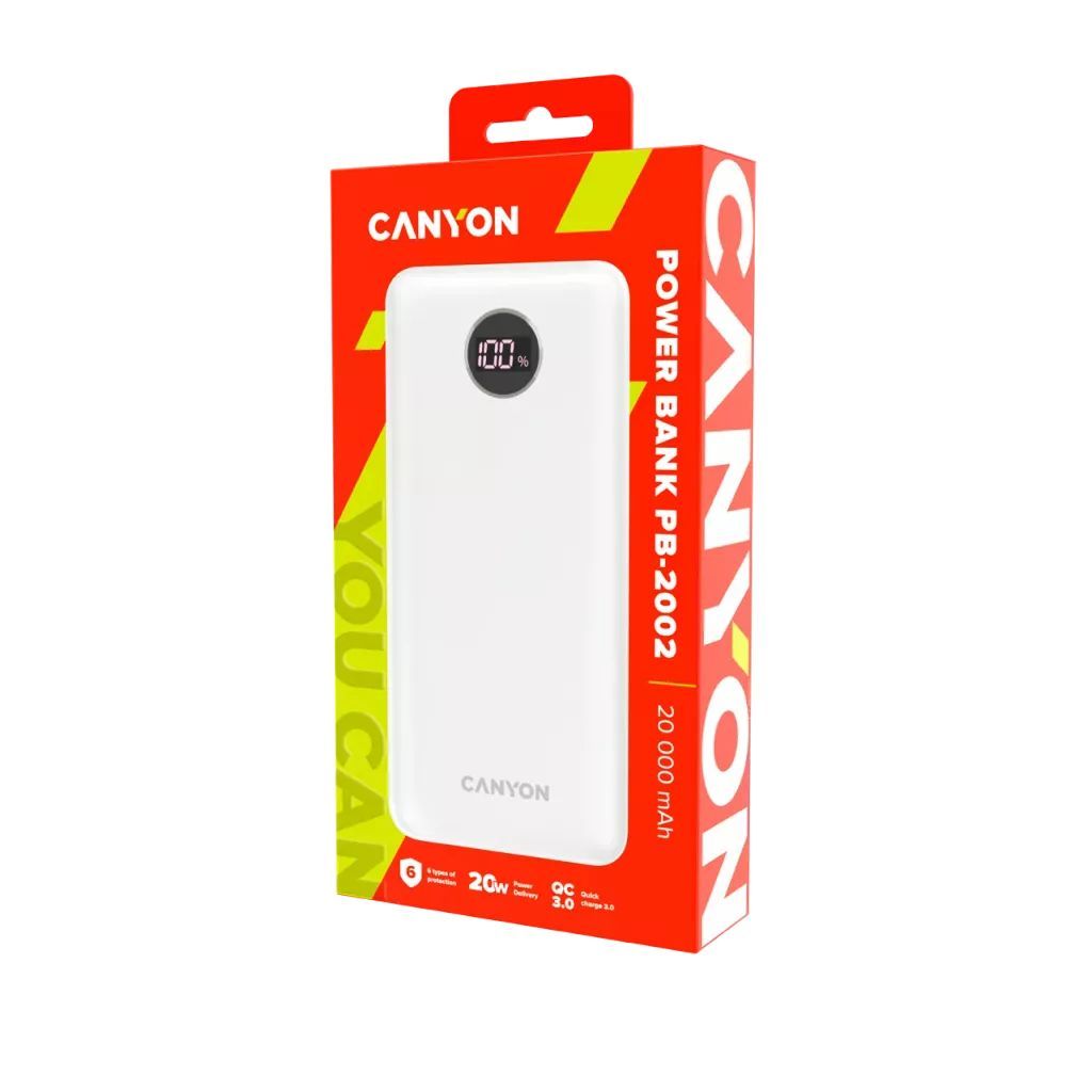 Canyon CNE-CPB2002W 20000mAh Powerbank White