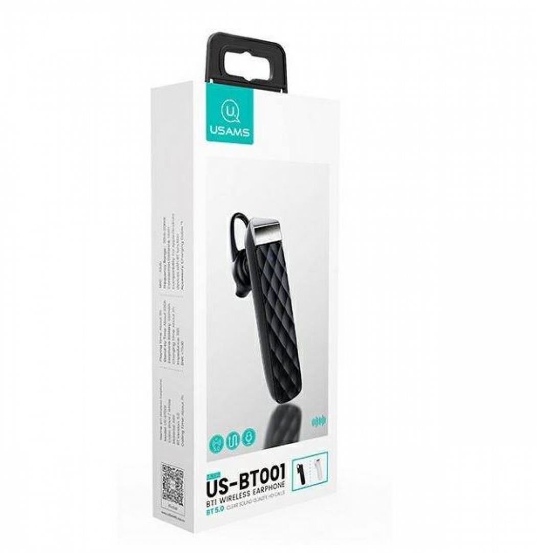 Usams US-BT001 Bluetooth Mono Headset Black