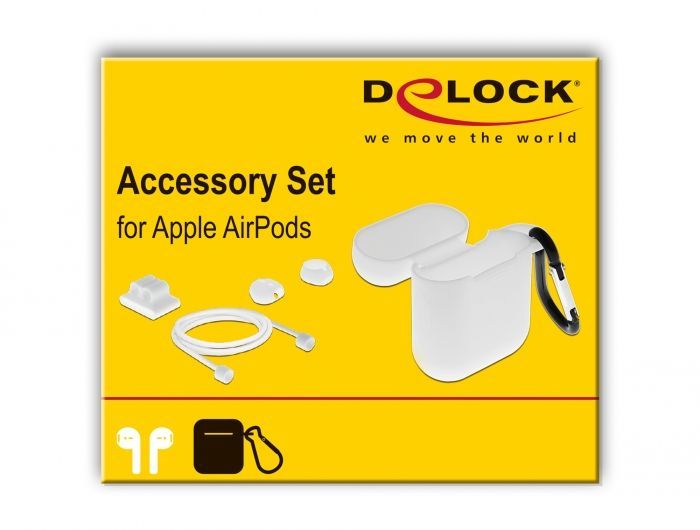 DeLock Apple AirPods Accessory Set White