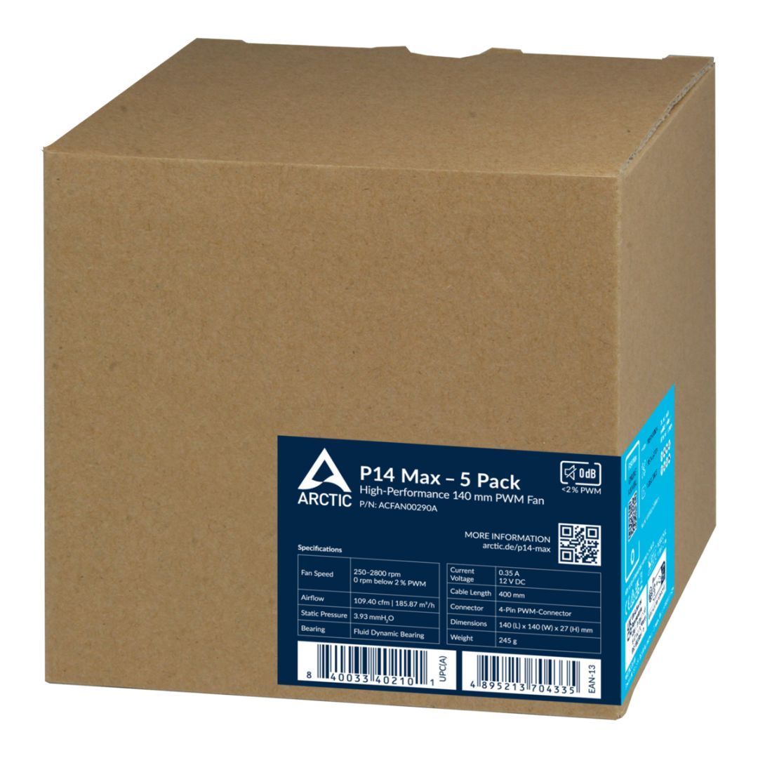 Arctic P14 Max Black (5 Pack)