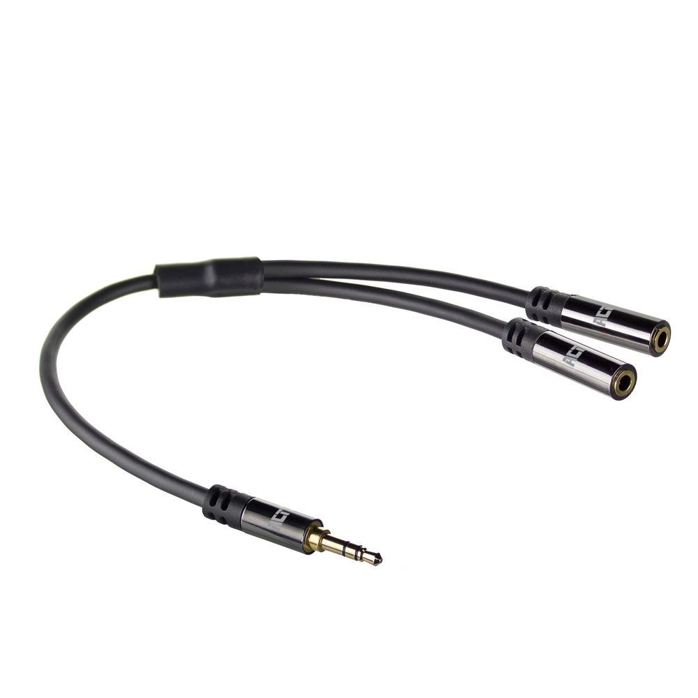 ACT High Quality audio splitter cable 3.5 mm jack male - 2x female ACT High Quality audio splitter cable 3.5 mm jack male - 2x female