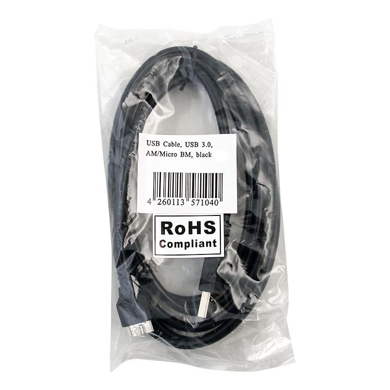 Logilink CU0027 USB3.0 Connection A->B microUSB cable 2m Black Logilink CU0027 USB3.0 Connection A->B microUSB cable 2m Black