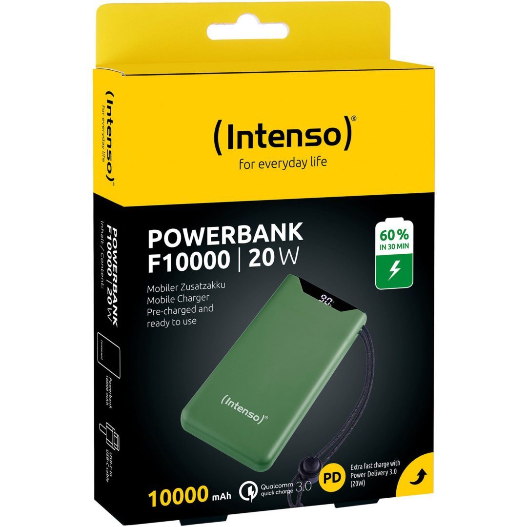 Intenso F10000 10000mAh Powerbank Green