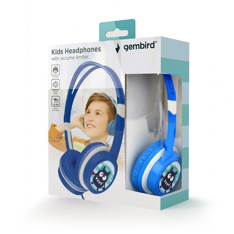 Gembird Gembird MHP-JR-B Headphones for Kids Blue Gembird Gembird MHP-JR-B Headphones for Kids Blue