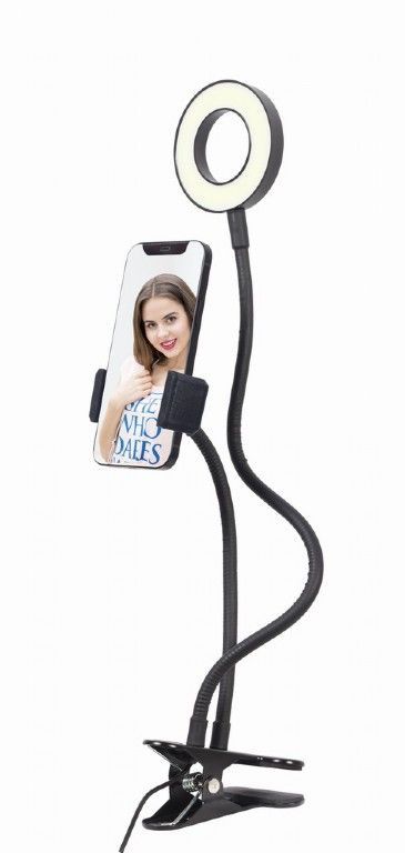 Gembird LED-RING4-PH-01 Selfie Ring Light With Phone Holder