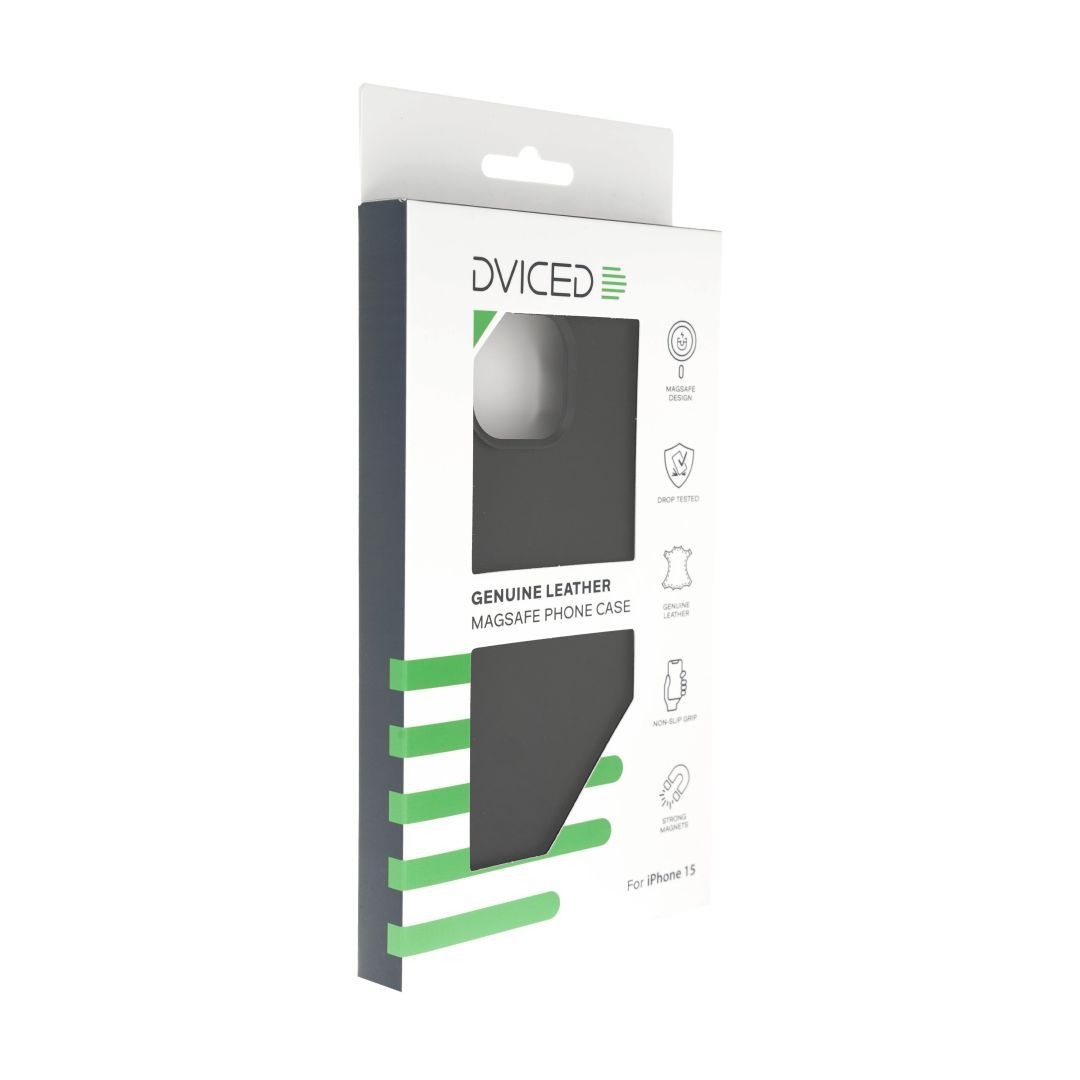 Dviced Leather case with magsafe for iPhone 15 Black Dviced Leather case with magsafe for iPhone 15 Black