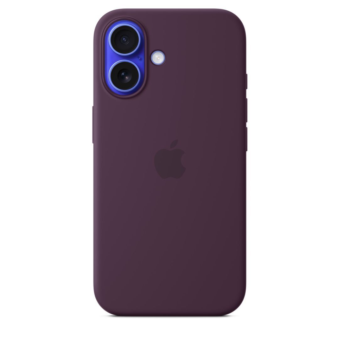 Apple iPhone 16 Silicone Case with MagSafe Plum Apple iPhone 16 Silicone Case with MagSafe Plum