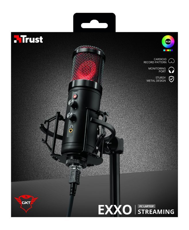 Trust GXT 256 Exxo USB Streaming Microphone Black