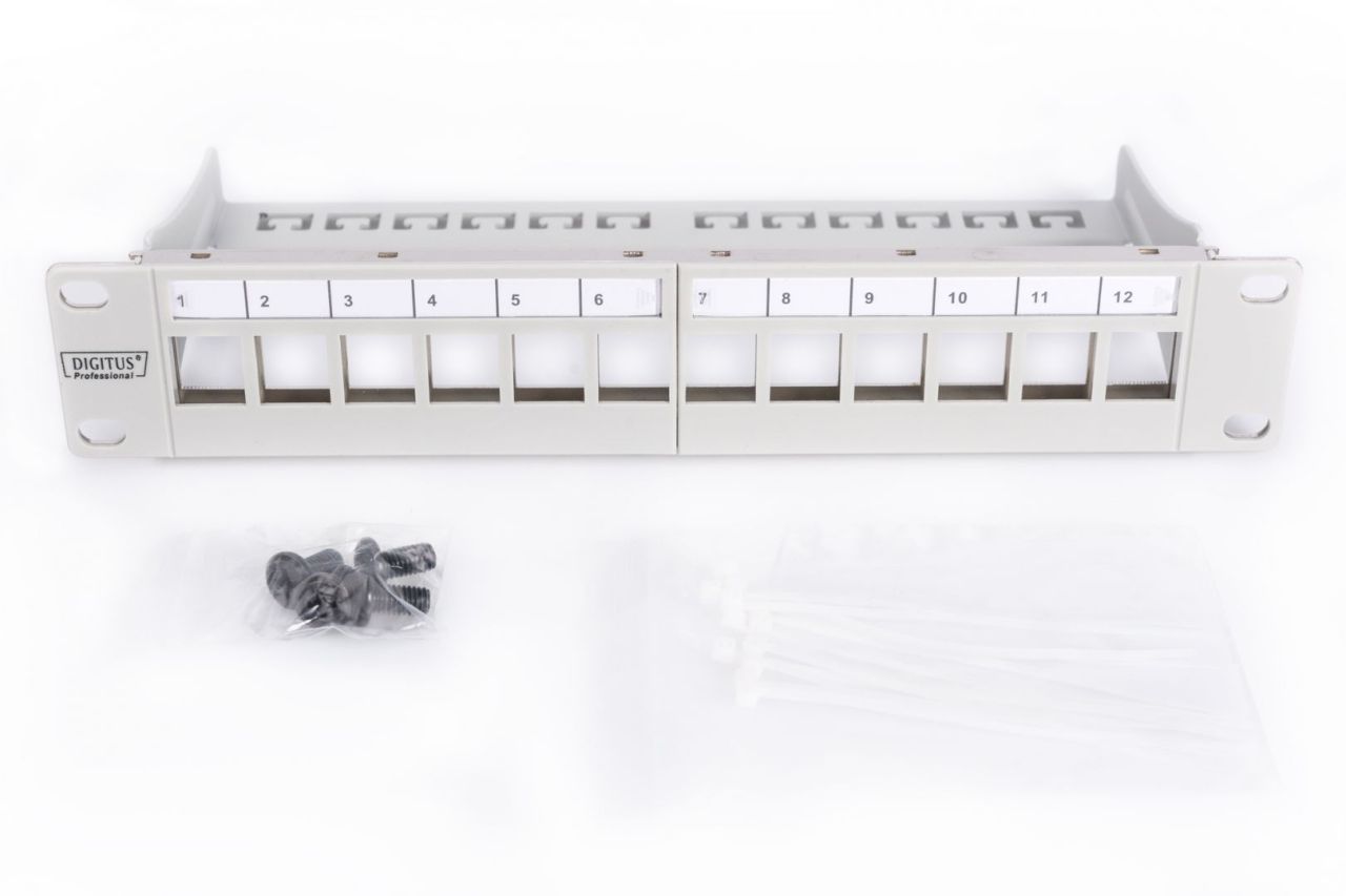 Digitus 12-port Patch Panel 1U Grey