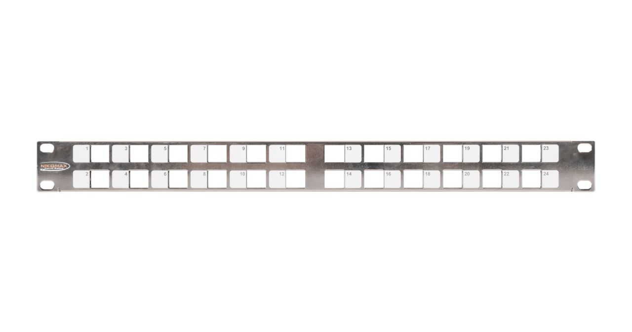 NIKOMAX 24-port Patch Panel 1U Grey