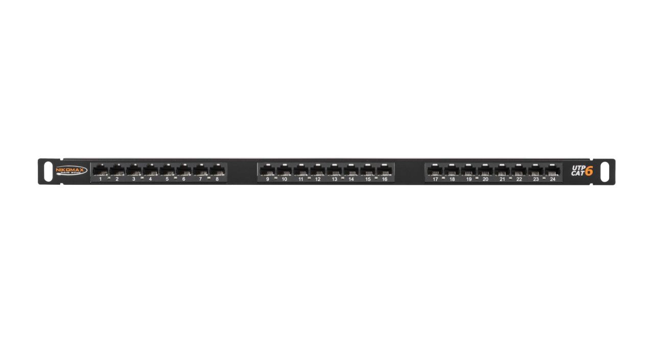 NIKOMAX 24-port Patch Panel 0,5U Black