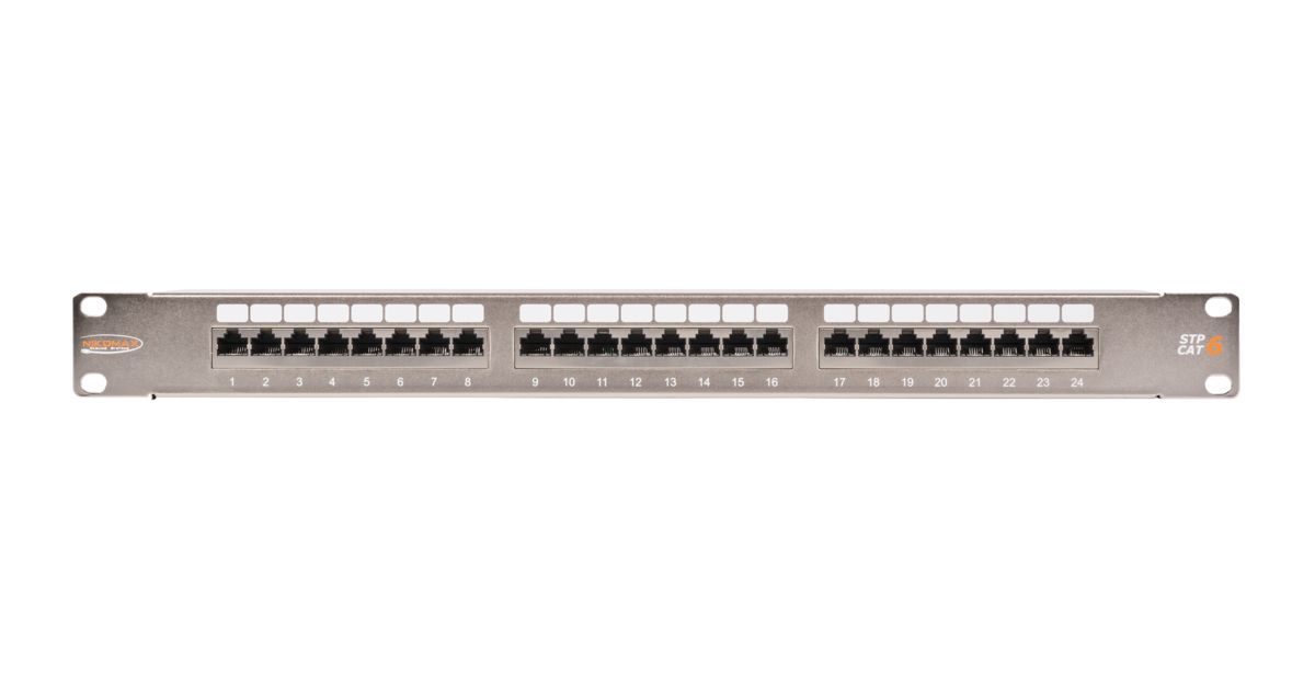 NIKOMAX 24-port Patch Panel 1U Grey