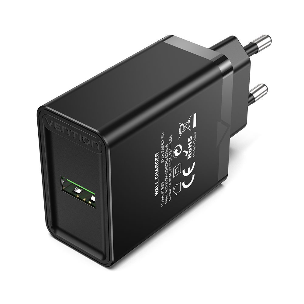 Vention 18W Fast Charger Black