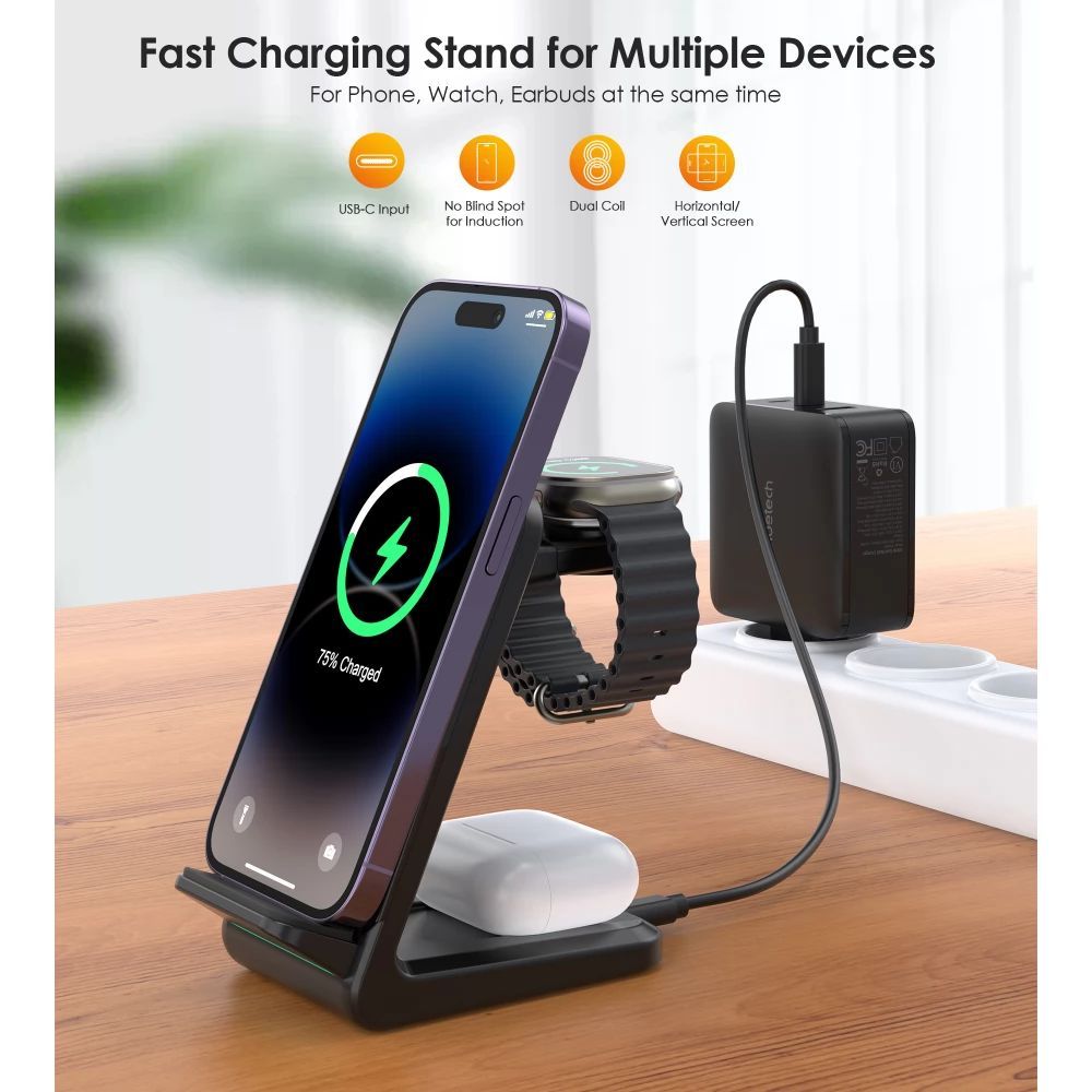 Choetech T608-FBK Wireless Charger Black