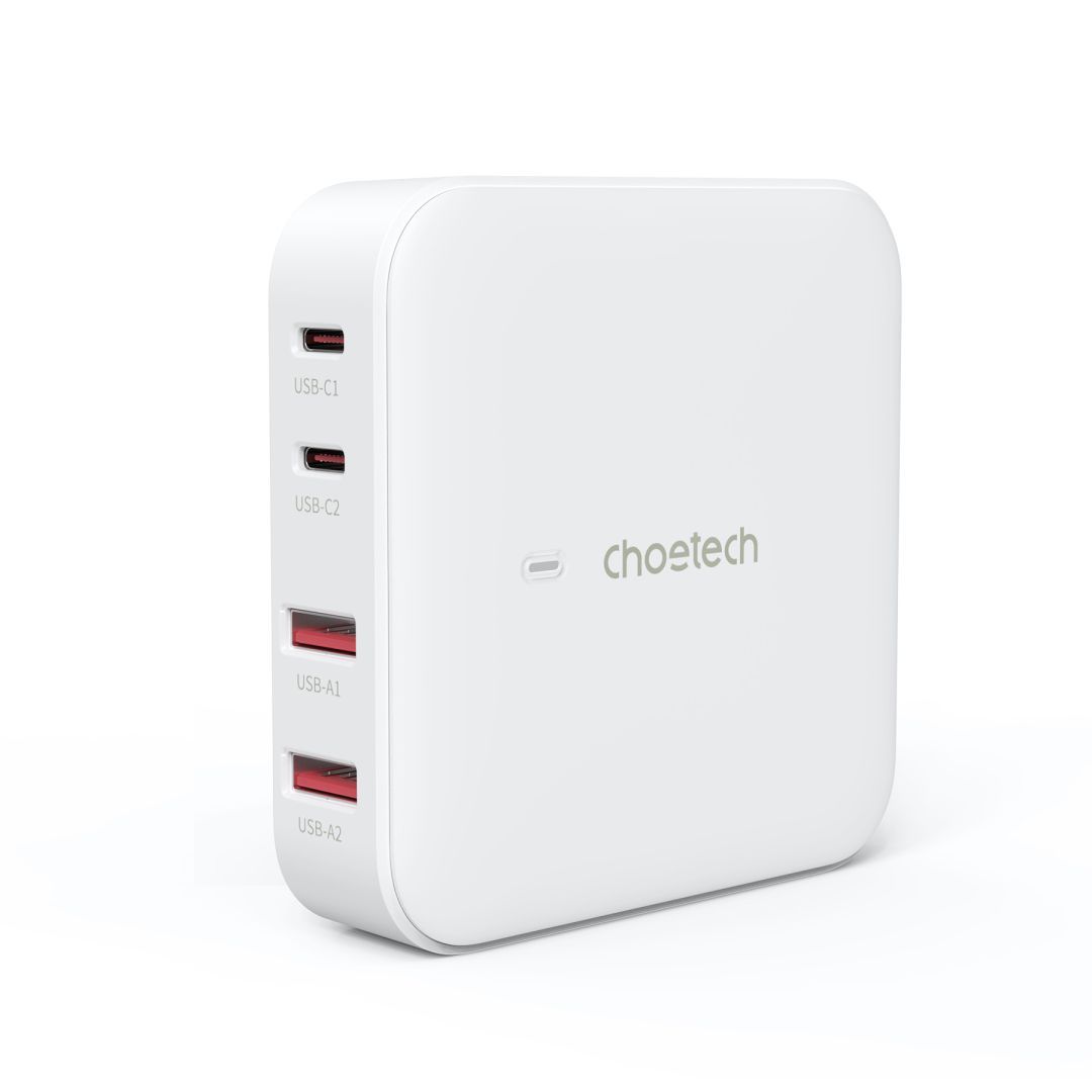 Choetech PD8008 2xUSB-C+2xUSB-A 100W Desktop GaN Charger White