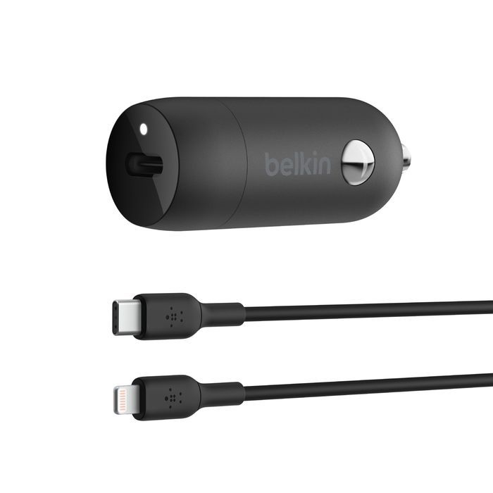 Belkin BoostCharge 30W USB-C Car Charger + USB-C to Lightning cable Belkin BoostCharge 30W USB-C Car Charger + USB-C to Lightning cable